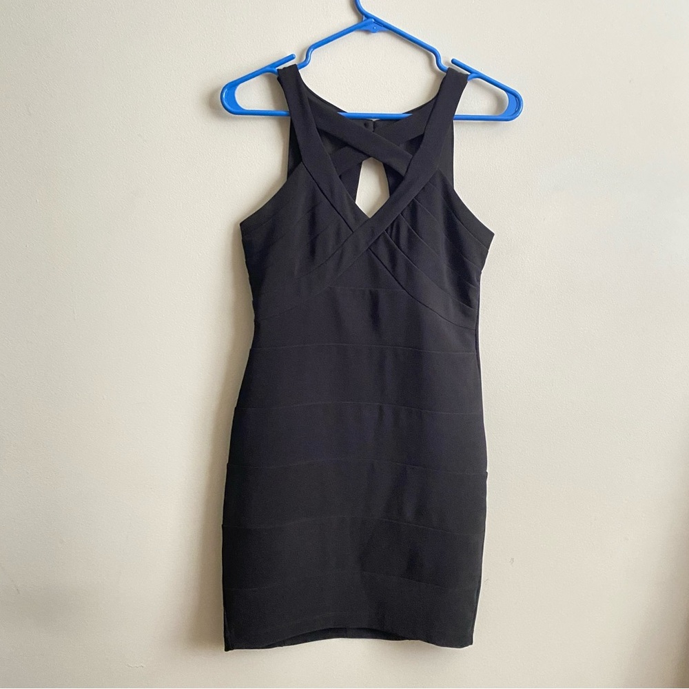 Windsor Black Bandage Mini Dress